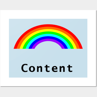 Positive Content Rainbow Posters and Art